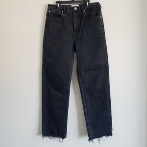 Everlane High-Rise Black Straight Jeans